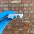 Opal + Cross With White & Sapphire Diamonds
